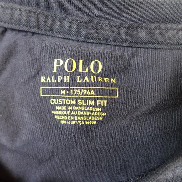 Polo Ralph Lauren Shirt Mens Medium Custom Slim Fit Short Sleeve Tee Crew Neck - Picture 2 of 9